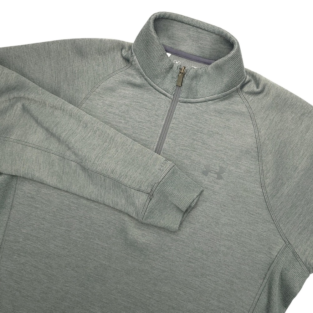 Under Armour Pullover Mens Large Gray ColdGear Storm1 1/4 Zip Long Sleeve Top